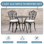 3-Piece Outdoor Bistro Table and Chair Set