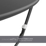 3-Piece Folding Bistro Patio Set in Black