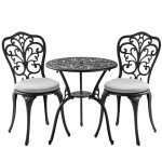 3-Piece Outdoor Bistro Table and Chair Set