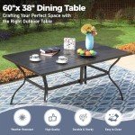 7-Piece Rectangular Steel Patio Dining Set