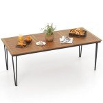 Tangkula 79" Outdoor Dining Table for 8