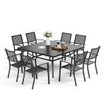9-Piece Outdoor Patio Dining Set with Umbrella Hole