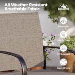 7-Piece Rectangular Steel Patio Dining Set