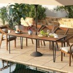 Tangkula 79" Outdoor Dining Table for 8