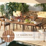 Tangkula 79" Outdoor Dining Table for 8