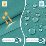 Teal Waterproof Outdoor Chair Cushions Set of 6