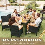 9-Piece Wicker Patio Dining Set for Outdoor Spaces