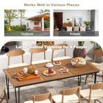 Tangkula 79" Outdoor Dining Table for 8