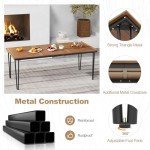 Tangkula 79" Outdoor Dining Table for 8