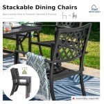 9-Piece Outdoor Patio Dining Set with Umbrella Hole