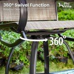 Modern 5-Piece Outdoor Bar Set with Swivel Chairs