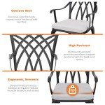 NUU GARDEN 3-Piece Outdoor Bistro Set with Cushions