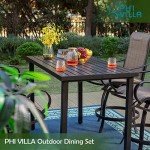 Modern 5-Piece Outdoor Bar Set with Swivel Chairs
