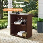 3-Piece Outdoor Wicker Bar Set with Stools