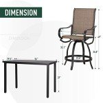 Modern 5-Piece Outdoor Bar Set with Swivel Chairs