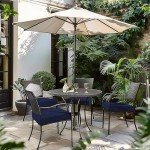 Blue Outdoor Patio Chair Cushions – Set of 2