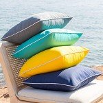 Yellow Outdoor Waterproof Throw Pillow Covers - Set of 2