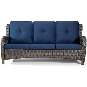 Joyside 3-Seater Outdoor Wicker Patio Sofa