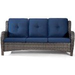Joyside 3-Seater Outdoor Wicker Patio Sofa