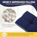 Water-Resistant 42"x16" Tufted Outdoor Bench Cushion