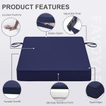 Blue Outdoor Patio Chair Cushions – Set of 2