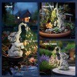 Solar Elephant Statue for Garden & Patio Decor