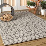 Moroccan Geometric Indoor Outdoor Area Rug - 8x10