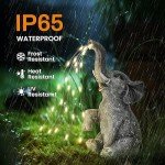 Solar Elephant Statue for Garden & Patio Decor