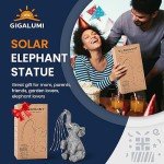 Solar Elephant Statue for Garden & Patio Decor