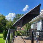 Purple Leaf 10ft Outdoor Cantilever Patio Umbrella