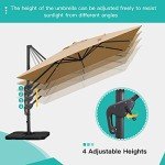 Sunnyglade 10x13ft Cantilever Patio Umbrella - Tan