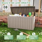 Waterproof 80 Gallon Outdoor Storage Box