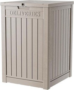 Light Brown 48 Gallon Waterproof Resin Deck Box