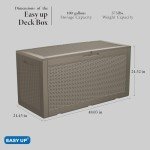 TARKARI 100 Gallon Waterproof Outdoor Storage Box