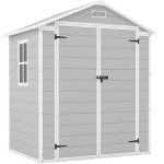 Patiowell Outdoor Resin Storage Shed, 6x4 FT