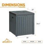51 Gallon Waterproof Outdoor Storage Deck Box