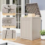 Light Brown 48 Gallon Waterproof Resin Deck Box