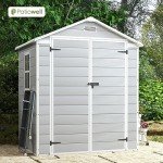 Patiowell Outdoor Resin Storage Shed, 6x4 FT
