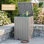 Light Brown 48 Gallon Waterproof Resin Deck Box