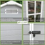 Patiowell Outdoor Resin Storage Shed, 6x4 FT