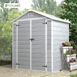 Patiowell Outdoor Resin Storage Shed, 6x4 FT