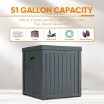 51 Gallon Waterproof Outdoor Storage Deck Box