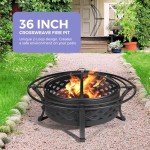 Panovue 36-Inch Round Outdoor Fire Pit