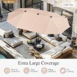 Sophia & William 7-Piece Patio Dining Set with Umbrella