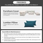 Peacock Blue 6-Piece Rattan Patio Furniture Set