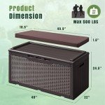 Greesum 100 Gallon Outdoor Storage Deck Box