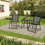 Set of 6 Tangkula Outdoor Folding Patio Chairs
