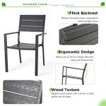 AECOJOY 6-Piece Stackable Patio Dining Chair Set