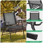 Set of 6 Tangkula Outdoor Folding Patio Chairs