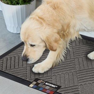 Waterproof All-Season Patio Doormat - Gray Diamond